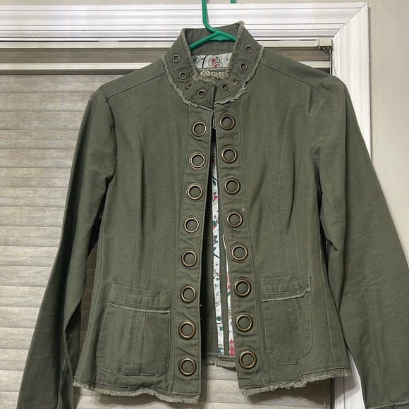 Army green fitted blazer - Picture 1 of 7
